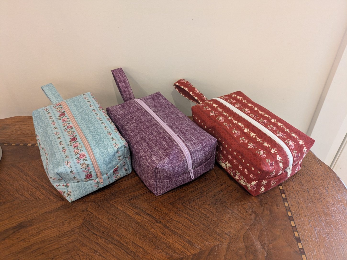 Handmade zippered pouches example
